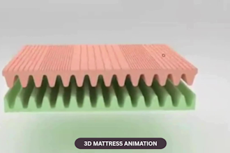 do 3d mattress animation 3d bed animation 3d bed design 3d pillow cgi video ads