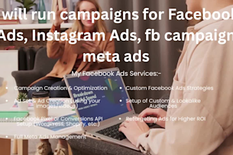 run campaigns for facebook ads, instagram ads, fb campaign meta ads