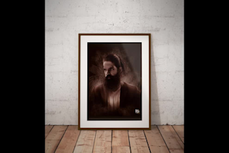 draw your portrait into a digital oil painting