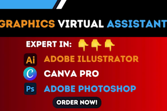 your adobe graphics designer personal virtual assistant and social media manager