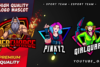 design esport logo for kick, youtube, game, esports, twitch, facebook gaming