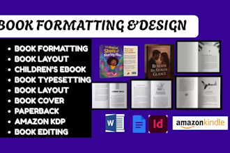format children ebook layout design book typesetting amazon kdp book formatting