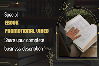 make a creative book promo ad video for excessive sales