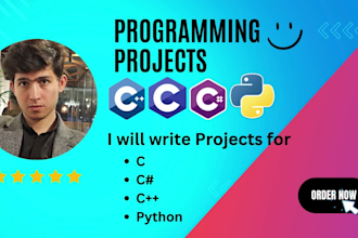 do c, cpp, oop, python and java programming tasks and projects for you
