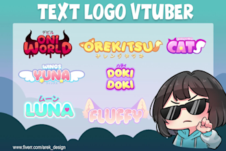 design cute anime logo for youtube or vtuber streamer