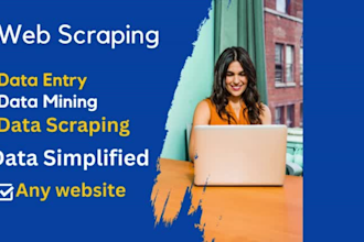 do web scraping,data entry,data mining, and data extraction