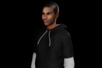 do face transfer 3d realistic and cartoon character model and 3d rigging