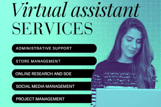 do product listing, SEO store manager and VA