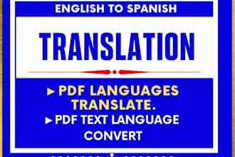 translate english to spanish and convert pdf languages