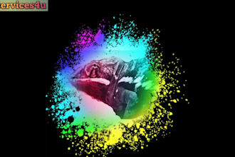 do custom watercolor t shirt design or tshirt design