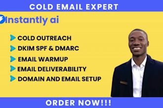 do cold email outreach email warmup on instantly ai