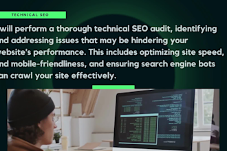 do keyword research, google analytics setup, technical and on page SEO