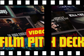 make a video pitch deck presentation for your film or TV series