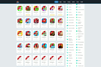 transfer a complete website with 16,884 apps and games