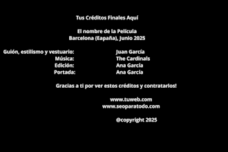 créditos finales estilo película