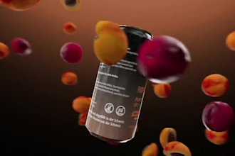 create cinematic 3d beverage animation, splash, liquid simulation 3d commercial