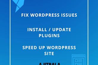 fix wordpress issues or problems, speed up loading