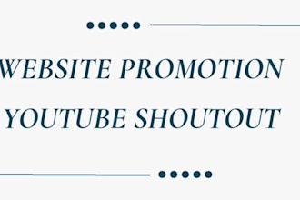 do website promotion with youtube channel shoutout