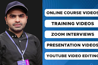edit online courses or training videos, elearning, webinars, zoom videos