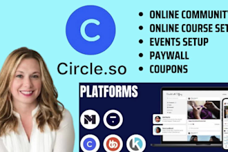 build circle so membership community with space forum, event, course and paywall
