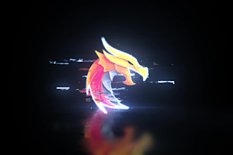 create glitch high tech logo reveal intro