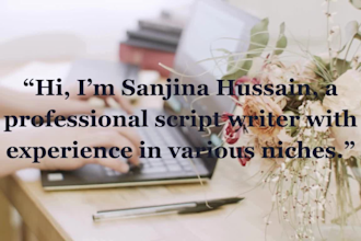 scriptwriter for youtube, short films ads