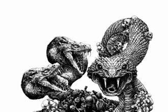 do an illustration  for brutal or death metal artwork