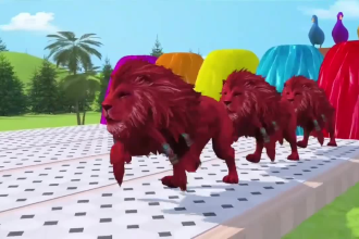 create fountain crossing animals cartoon video for youtube
