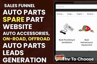 design auto part automotive offroad, motorcycle parts website shopify store