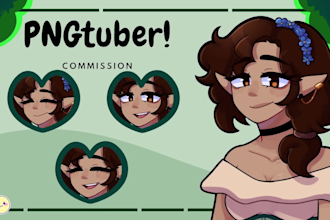 draw your character in pngtubers for streams in chibi style