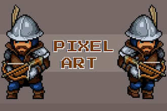 draw pixel art, sprite, pixel art illustration, pixel art animation