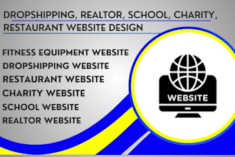 design fitness, restaurant, rental website realtor school website