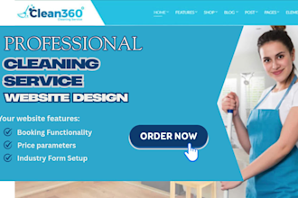 design integrated cleaning service website with booking koala pricing parameters