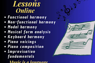 teach you music theory, ear training and piano