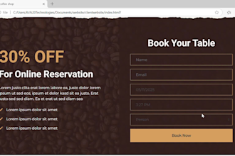 create a modern responsive website with clean frontend design