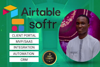 develop softr web app, portal from miro, google sheet, infograph, airtable