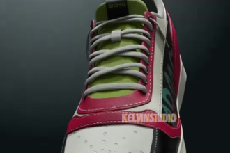 3d sneaker design, shoe animation, shoe motion graphics footwear visualization