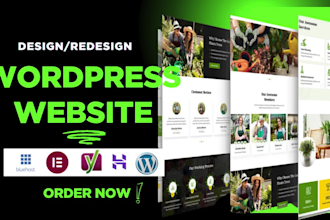 create wordpress website design business website on hostinger bluehost