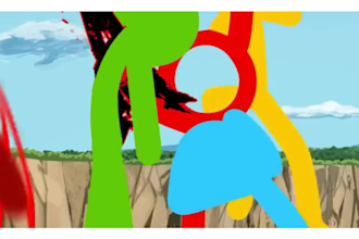create dynamic and custom 2d stickman animation for your project