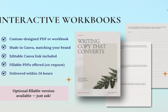 design a stunning workbook or interactive PDF in canva