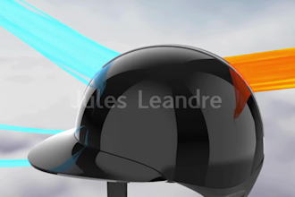 3d cgi product animation 3d industrial video helmet render blender 3d model