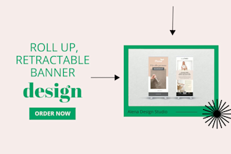 design professional retractable banner, roll up banner