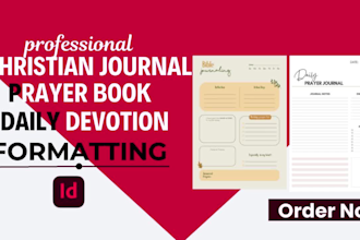 design, format christian journal, daily devotion, prayer book, christian ebook