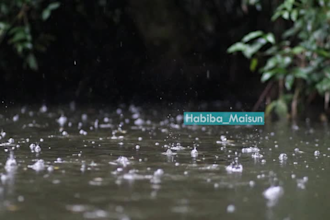 create original rain on pond water for youtube monetization
