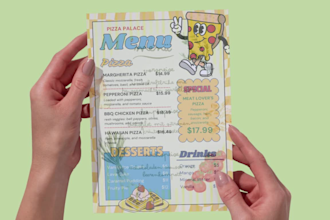 create an aesthetic menu design