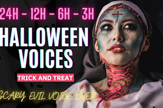 do a scary evil witch voice for halloween