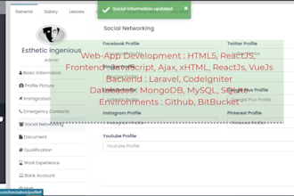 fullstack web app development custom cms  portal hrm CRM erp management system