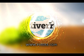 reveal you logo and tagline in this FIRE and water circle video intro book