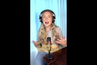 create a podcast ugc ad for your service or product