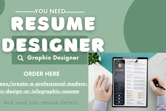 create professional, modern CV design and infographic resume